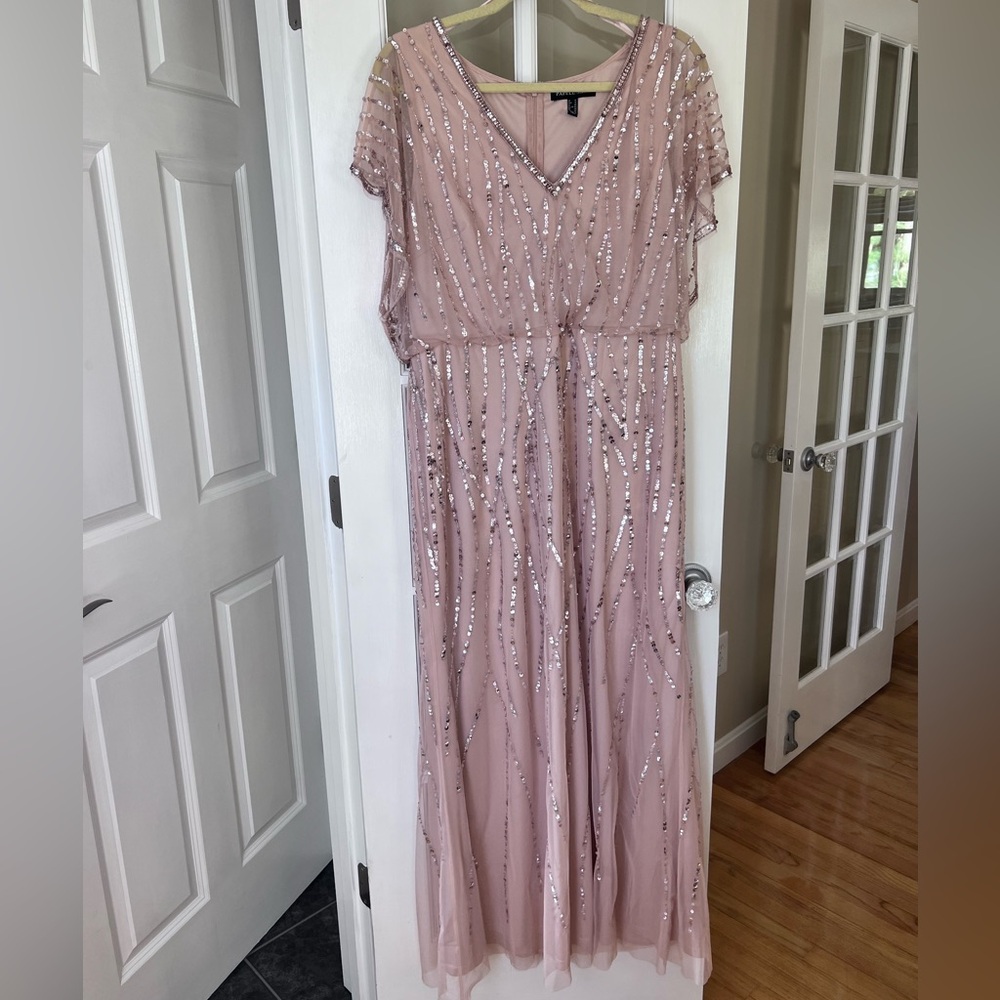 Stunning Blush Sequin Gown (bridesmaid, mother of the bride, formal)